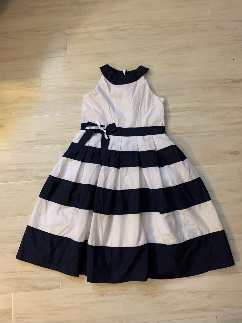 Sarah Louise England White & Navy Dress 7